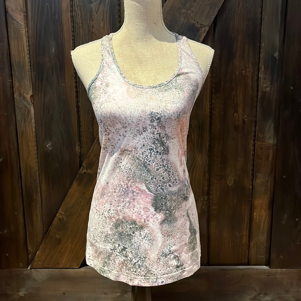 lululemon athletica Marble Pink and Gray Tank Top